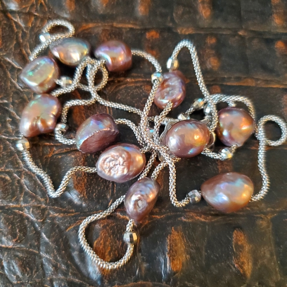 Fabulous Frédéric Duclos Black Baroque Pearl Necklace